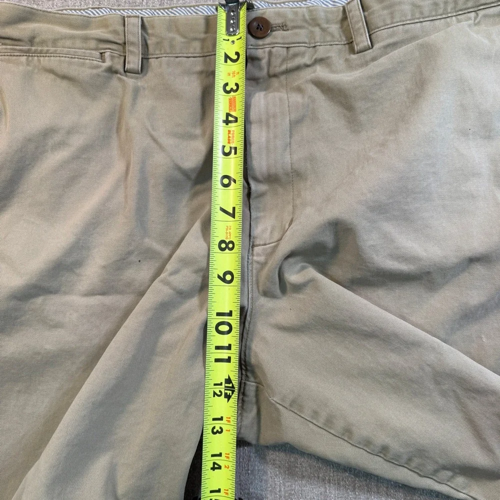 Banana Republic Mens Khaki Chino Shorts Size 38 Tan 100% Cotton Flat Front